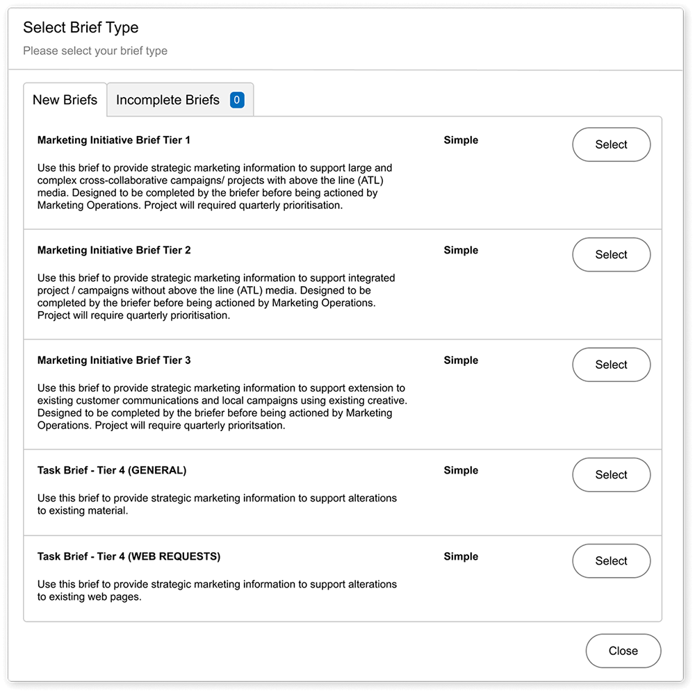 Brief Templates