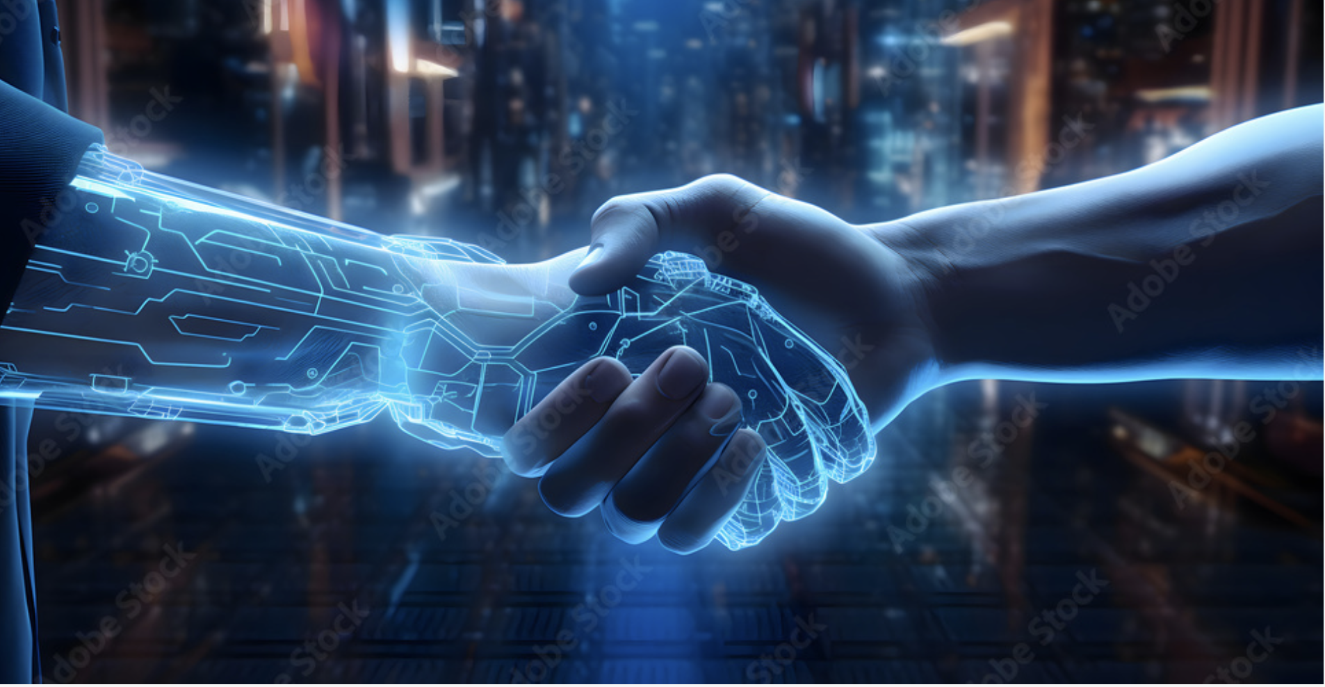 AI and Human Handshake